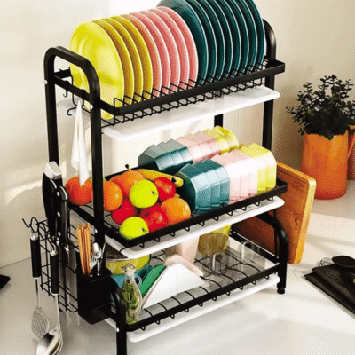 3 Tier Stainless Steel Dish Drying Rack