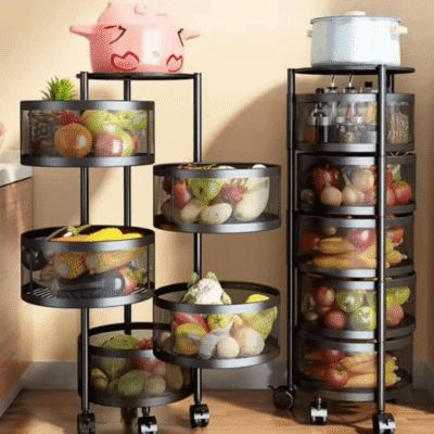 5 Rotary Fruit & Vegetable Trolley Rack