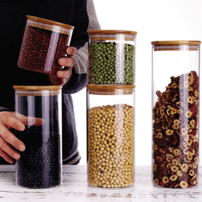 5-pieces glass spice rack