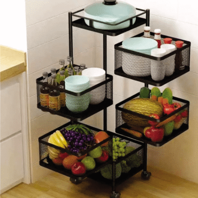 Multi purpose kitchen storage rack