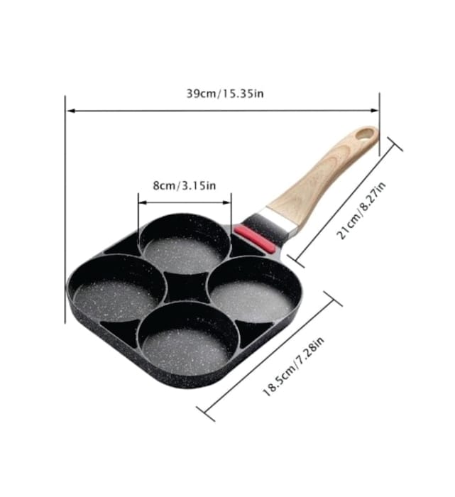 NON STICK 4 PART FRYING PAN (4 holes non stick pan) 3