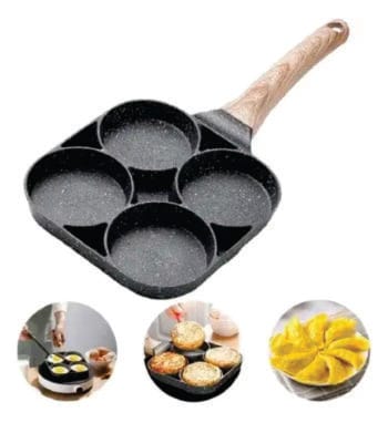 NON STICK 4 PART FRYING PAN (4 holes non stick pan)