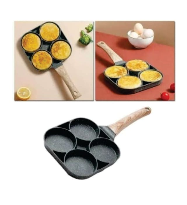NON STICK 4 PART FRYING PAN (4 holes non stick pan) 4