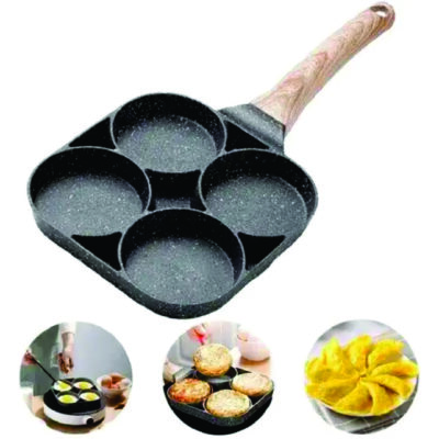 NON STICK 4 PART FRYING PAN (4 holes non stick pan)