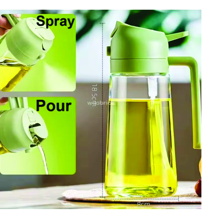 Two way oil spray bottle
