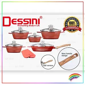 12PCS DESINI POT (Royal Non Stick Pot Cookware Set)