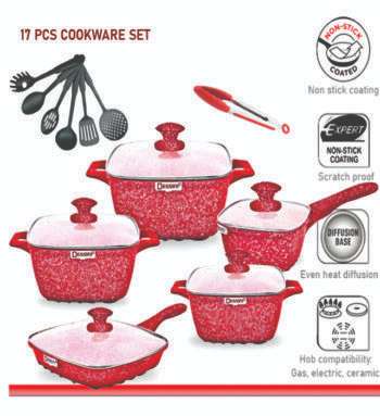 17PCS DESSINI CERAMIC COOKWARE SET