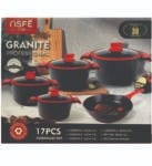 17PCS GRANITE COOKWARE POT