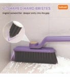 2 in 1 toilet hard brush (Solitude Multi-Function Toilet and Bathroom Cleaning Brush Hard Bristle Rotating Crevice)