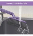 2 in 1 toilet hard brush (Solitude Multi-Function Toilet and Bathroom Cleaning Brush Hard Bristle Rotating Crevice)