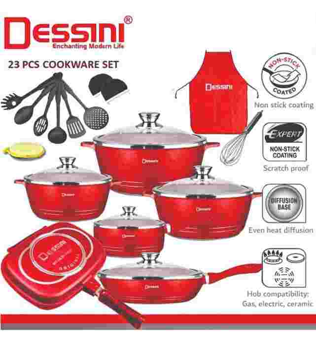23PCS DESINI POT (Non-Stick Granite Cooking Pot Frying Pan Set)