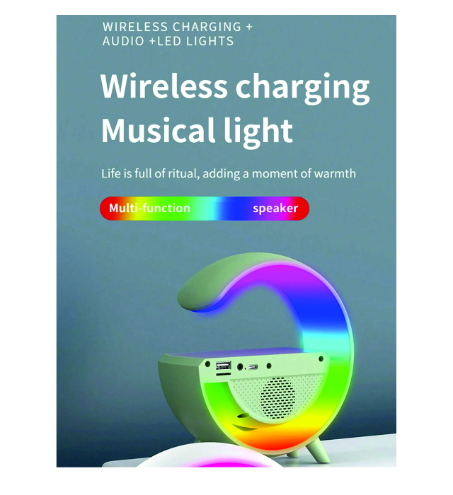 3 in 1 Bluetooth speaker, wireless charger and RGB light 4