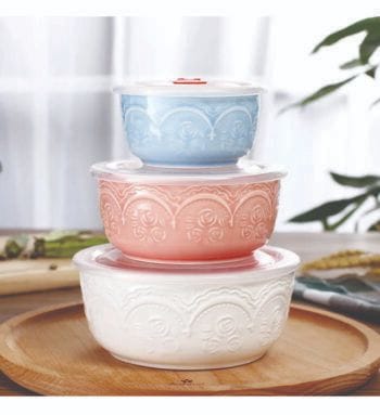 3PCS NEW BONE CHINA BOWL