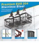 5 in 1 bathroom organizer (Adhesive Shower Caddy, 5 Pack Rustproof Stainless Steel Bath Organizers With Large Capacity, No Drilling Shelves for Bathroom Storage & Home Decor)
