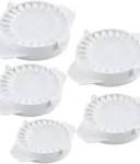 5PCS MOULE 5PATE GM (PhantomSky Dumpling Maker 5 Pcs White Ravioli Pastry Skin Press Mold Set Plastic)
