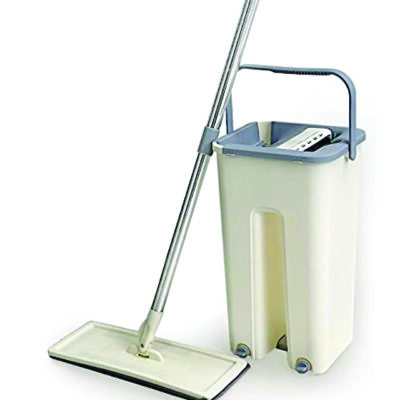 BIG SCRATCH MOP (Squeeze Floor Mop with Bucket Set, Hands-Free Foldable Flat Mop, 180 Degree Rotated Head Mop with Stainless Steel Rod, Reusable Mop Pads)