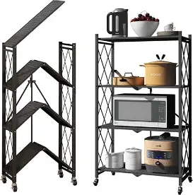 COLLAPSIBLE KITCHEN RACK (Multifunctional Foldable Floor Standing Storage Rack)