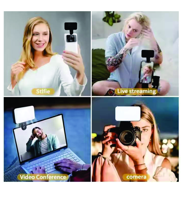 DOLLARAMA CUBE LED LIGHT (LED Selfie Light Rechargeable 3 Color Temperature Clip) 4