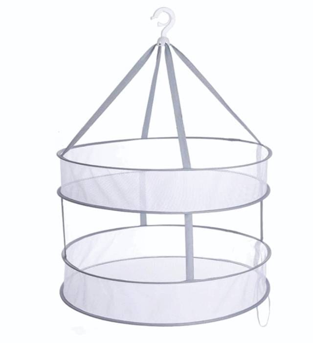 Foldable double layer drying basket