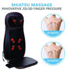 Full body massager (Neck and Back Massager with Heat, Full Back Kneading Shiatsu or Rolling Massage, Massage Chair pad with Height Adjustment, Back Massager for Neck and Shoulder)
