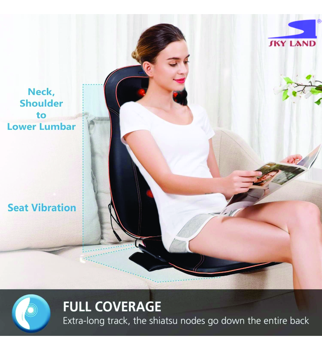 Full body massager (Neck & Back Massager with Heat, Full Back Kneading Shiatsu or Rolling Massage, Massage Chair pad with Height Adjustment, Back Massager for Neck and Shoulder) 3