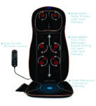 Full body massager (Neck and Back Massager with Heat, Full Back Kneading Shiatsu or Rolling Massage, Massage Chair pad with Height Adjustment, Back Massager for Neck and Shoulder)