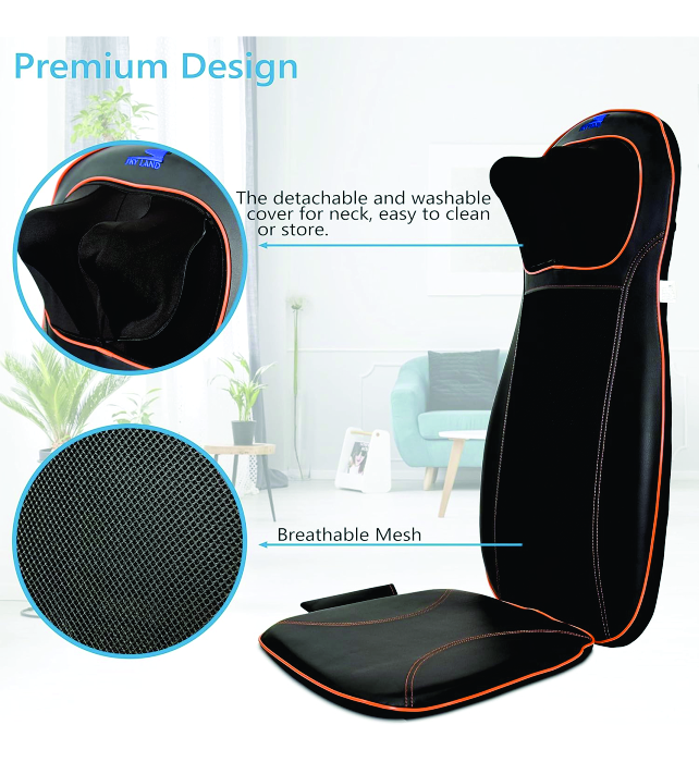 Full body massager (Neck & Back Massager with Heat, Full Back Kneading Shiatsu or Rolling Massage, Massage Chair pad with Height Adjustment, Back Massager for Neck and Shoulder) 7