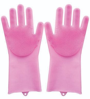 HAND GLOVE DISH WASHER (Grooming Gloves - Soft and Durable Silicone Scrubber)