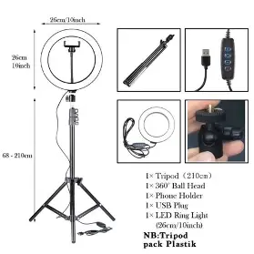 2IN1 RING LIGHT (8 inches Selfie Ring Light)