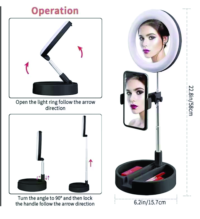 LAMPU SELFIE MAKEUP LIGHT WITH PHONE HOLDER 6