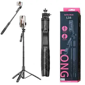 LONG SELFIE STICK WITH TRIPOD (L16 Portable Selfie Stick Tripod Stand)