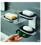 Layered soap dish (Wall Mounted Bathroom Punch-Free Soap Drain Box -2 Layer)