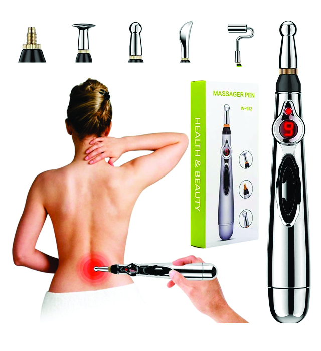 MASSAGER PEN (5 in 1 Electronic Acupuncture Pen, Meridian Energy Pulse Massage Pen,Multi-Function Massage Pen Tools)