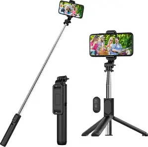 Mini selfie stick (40 Inches Extendable Selfie Stick Tripod with Detachable Bluetooth Shutter Remote)