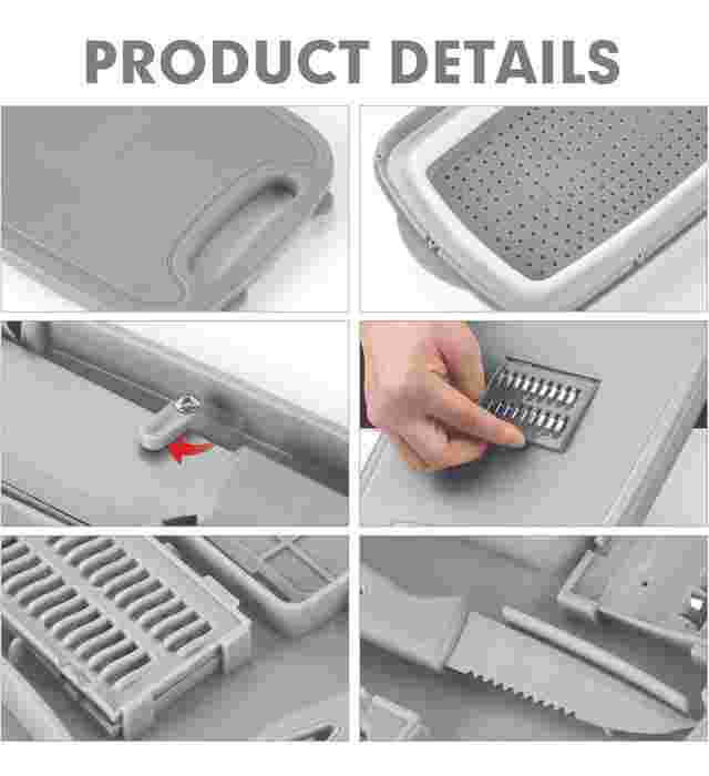 Multipurpose collapsible cutting board 3