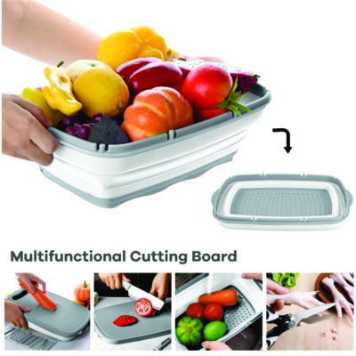 Multipurpose collapsible cutting board