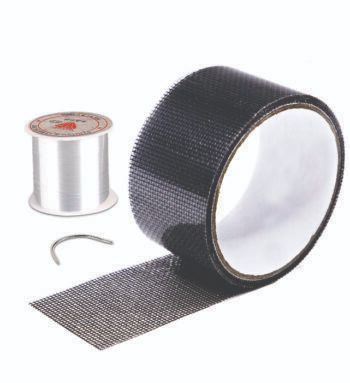 NET REPAIR (Window Screen Repair Tape, Black Screen Door Patch Kit Strong Adhesive Fiberglass Mesh Repair Seal)