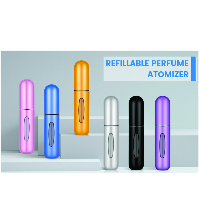PERFUME AUTOMIZER (Portable 5ml Mini Atomizer Bottles, Refillable Perfume Spray, Scent Pump Case) 8