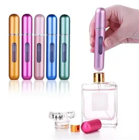 PERFUME AUTOMIZER (Portable 5ml Mini Atomizer Bottles, Refillable Perfume Spray, Scent Pump Case)