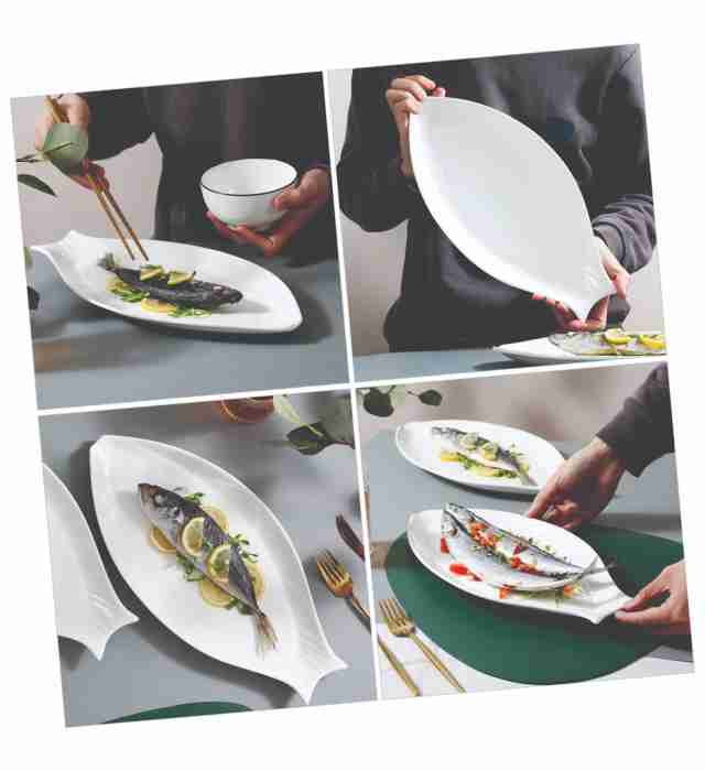 PORCELAIN FISH SHAPE PLATE (Unbreakable Fish Shaped Ceramic Plates) 1