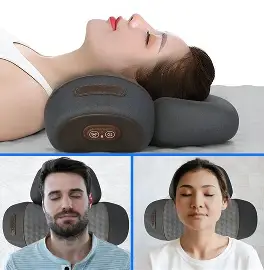 Pillow massager (Heads Relaxation Massage Pillow Electric Shoulder Back Heating Kneading therapy Neck Massage Vibrator Waist Leg Stress Relief)