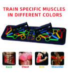 Press up set (Push Up Board, Foldable Press-Up Board with Resistance Bands, Multi-Function Fitness Board for Chest, Arms, Shoulders, Home Gym Strength Training Equipment for Men & Women