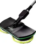 SUPER MAID (Cordless Electronic Spinning Mop ,3-in-1Rechargeable Powered Floor Cleaner Scrubber Polisher Mop, Handheld Vacuum Floor and Carpet Tile Sweeper with 4 Microfiber Pads and 2 Polisher Pads)