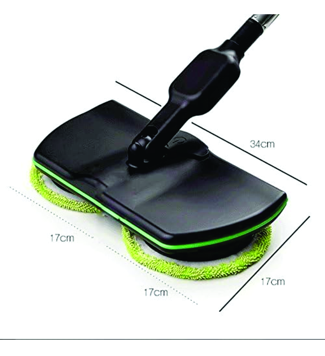SUPER MAID (Cordless Electronic Spinning Mop ,3-in-1Rechargeable Powered Floor Cleaner Scrubber Polisher Mop, Handheld Vacuum Floor and Carpet Tile Sweeper with 4 Microfiber Pads and 2 Polisher Pads) 2