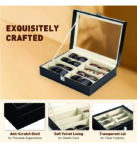 Seven grid leather multi-glasses organizer