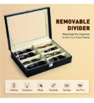 Seven grid leather multi-glasses organizer