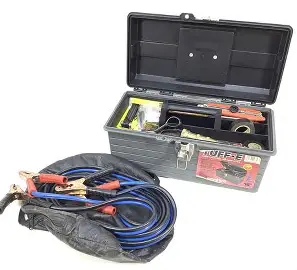TOOL BOX WITH JUMPER CABLE