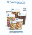 10PCS CONTAINER (Strong Plastic Container Set With Easy Pour Air)