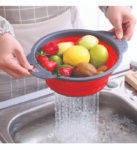 2IN1 SILICONE SIEVE (Collapsible Kitchen Colander, Strainer Colander Set)