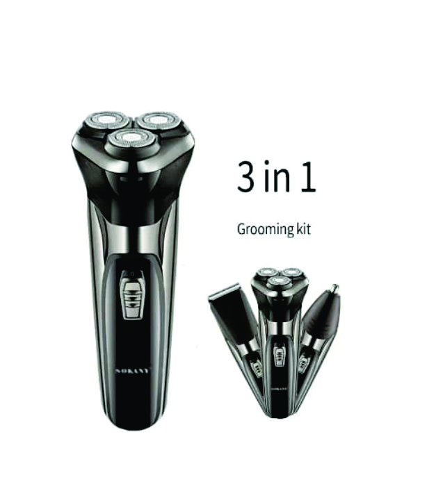 3IN1 SOKANY HAIR CARE (Electric Rechargeable 3 In 1 Shaver, Hair Clipper and Nose Trimmer) 1